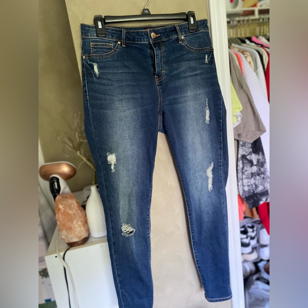 super skinny jeans with minimal rips